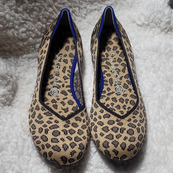 Rothy's Shoes - Rothy's Tan and Black Leopard Flats